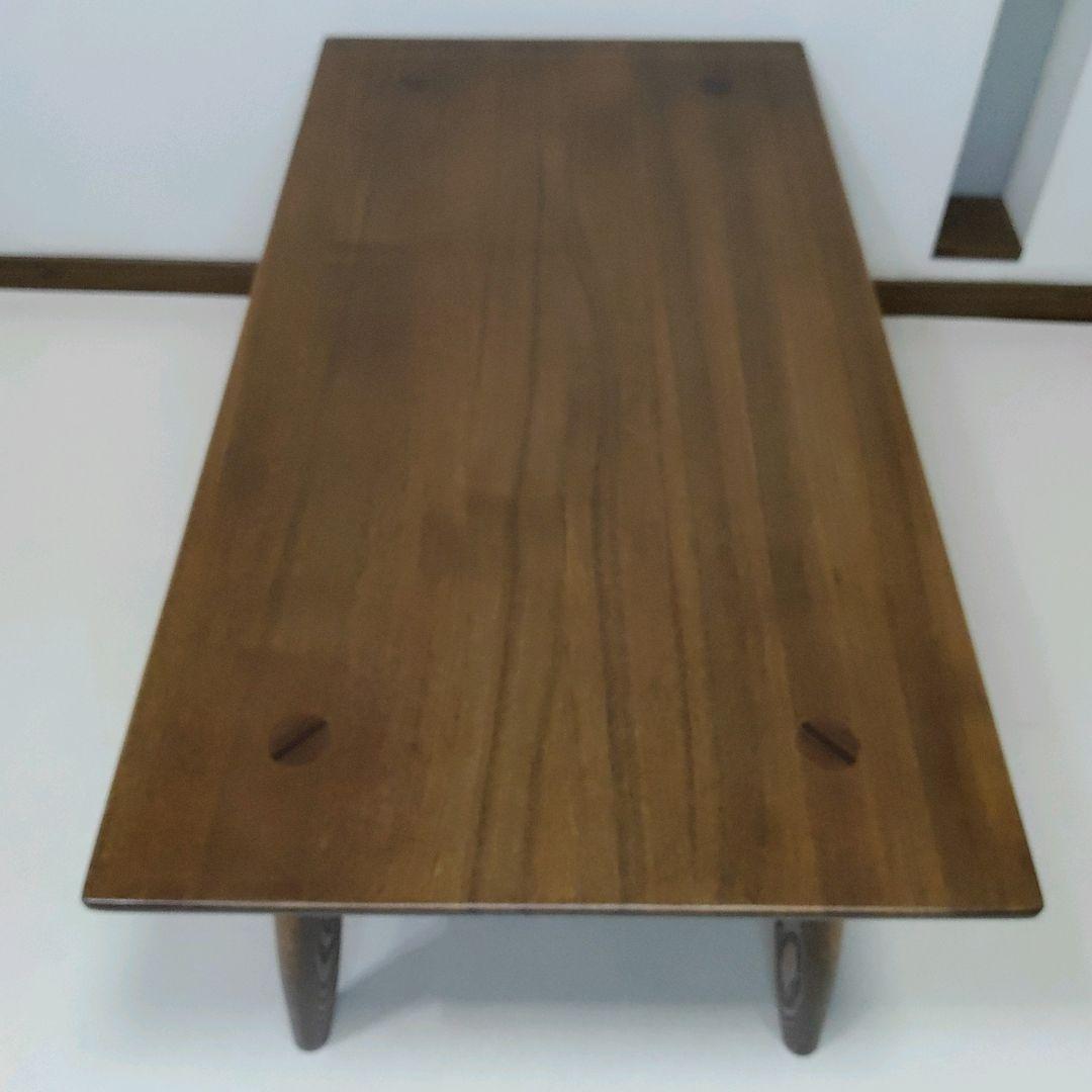 木目が美しい ナガノインテリア テーブル センターテーブル 天然木 ローテーブル