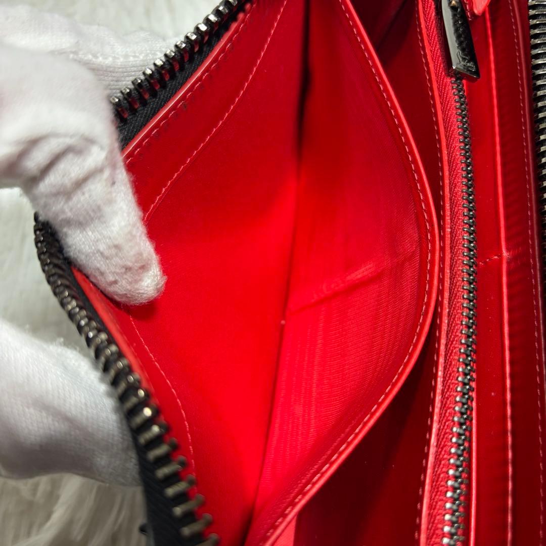 ✨07✨ パネトーネ スタッズ 長財布 レザー ラウンドジップ 革 黒