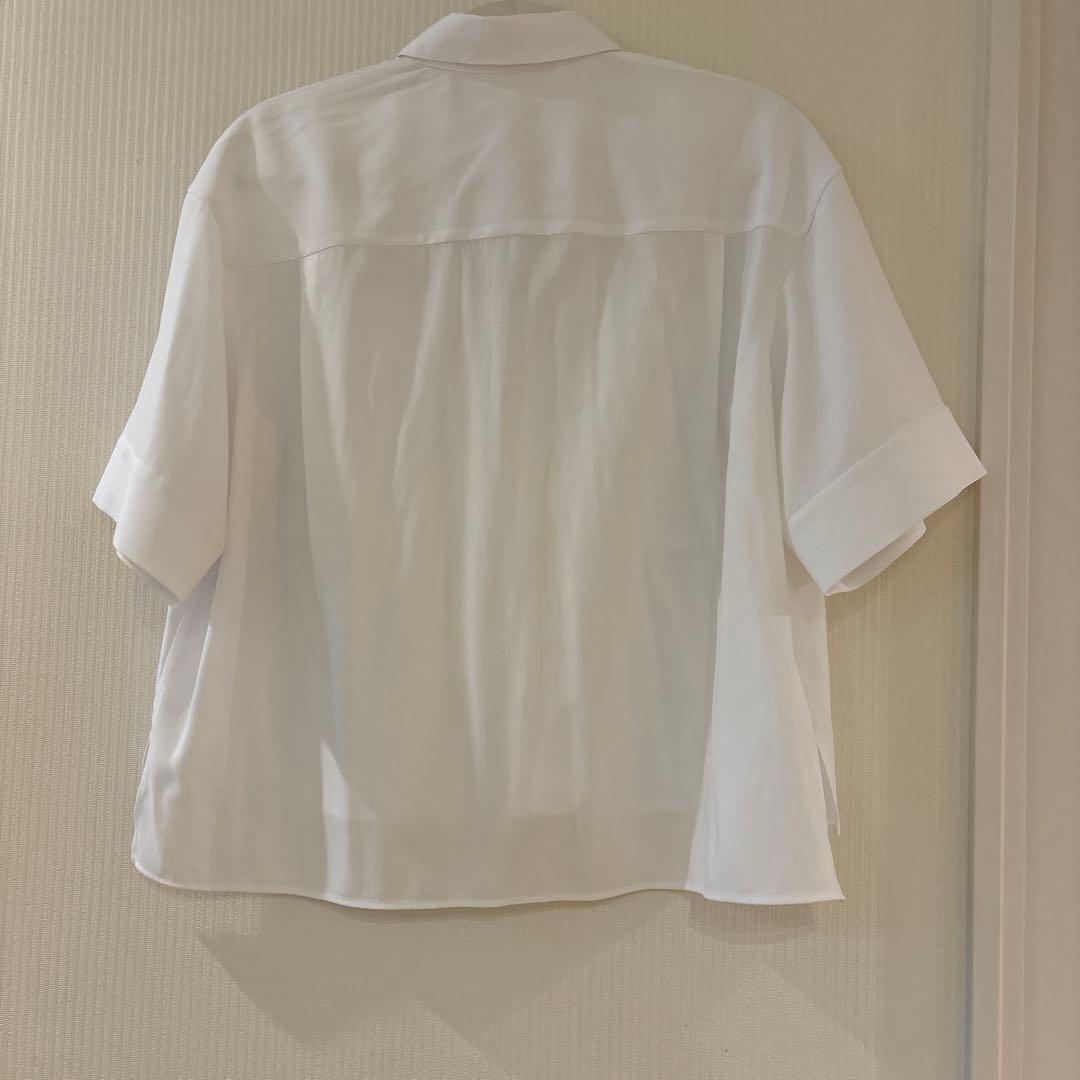 icb T/Rドライリネン クロップドシャツ 4 白 新品