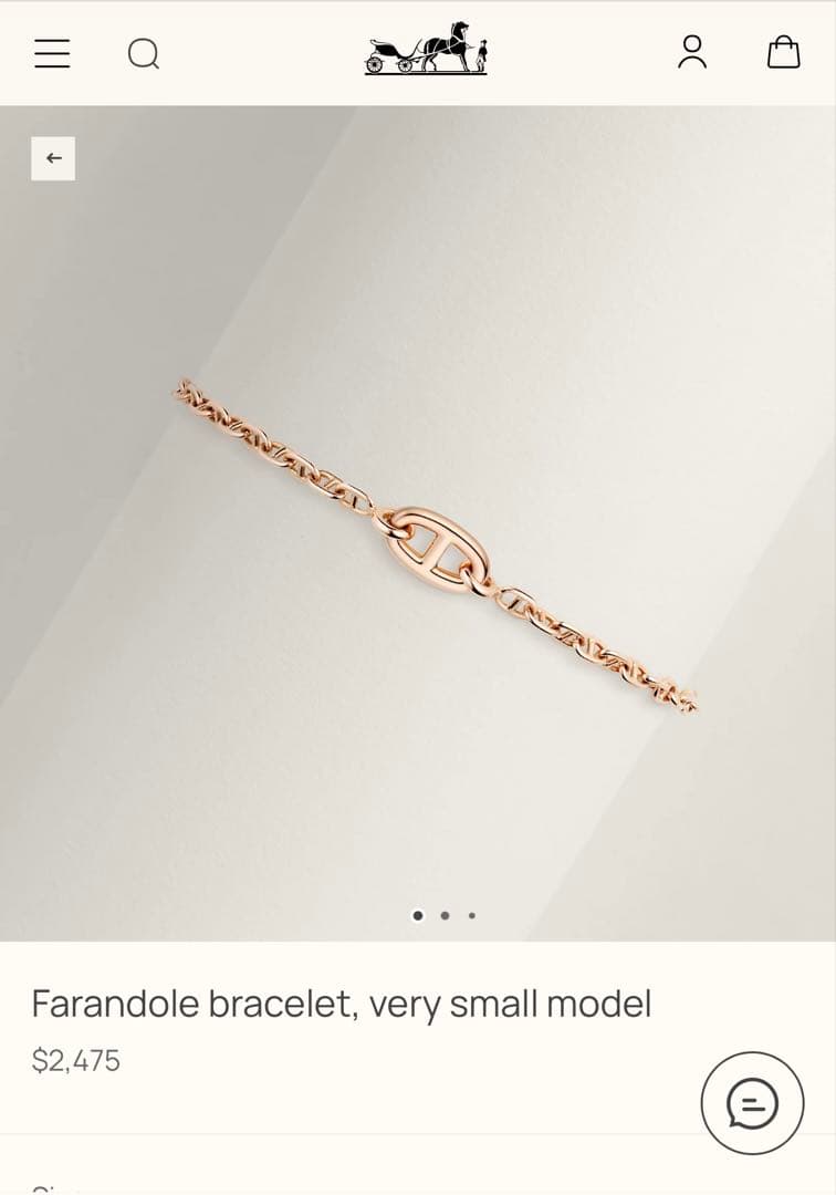 エルメス HERMES ブレスレット ファランドール TPM ピンクゴールド