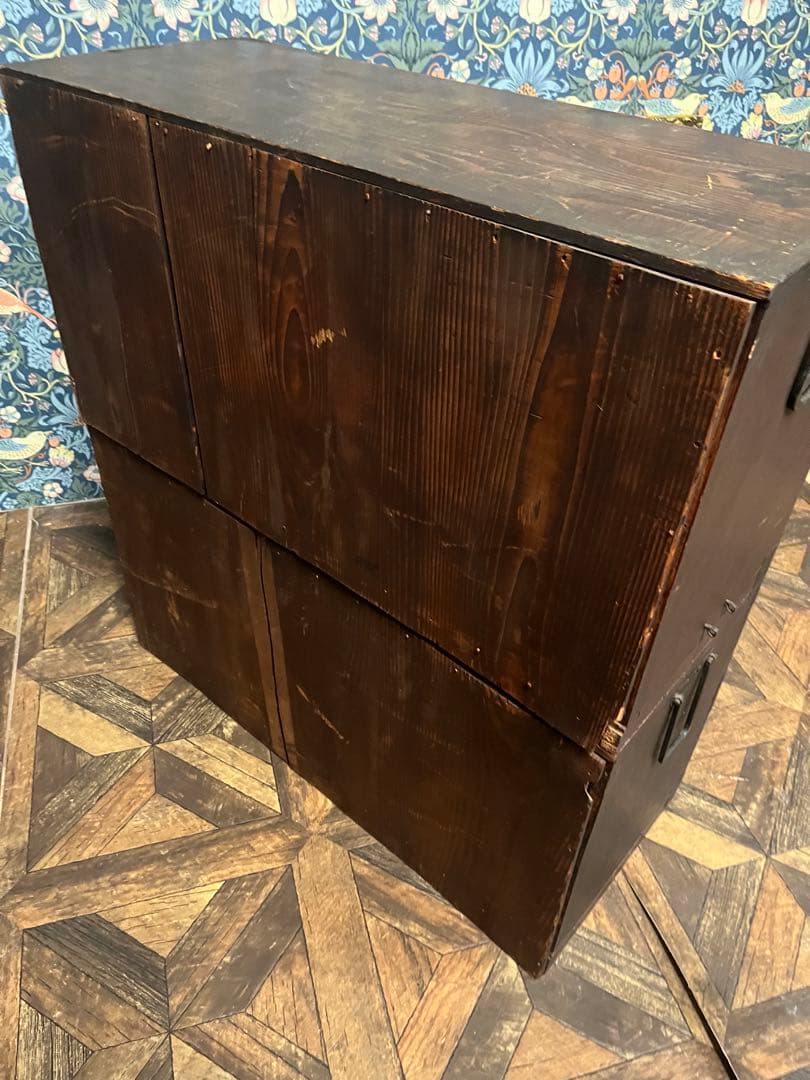 和箪笥 昭和レトロ 当時物 インテリア 年代物 鉄金具 アンティーク ビンテージ