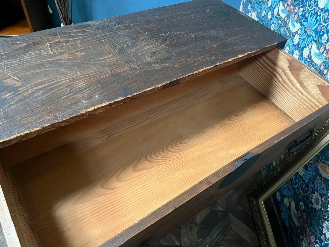 和箪笥 昭和レトロ 当時物 インテリア 年代物 鉄金具 アンティーク ビンテージ