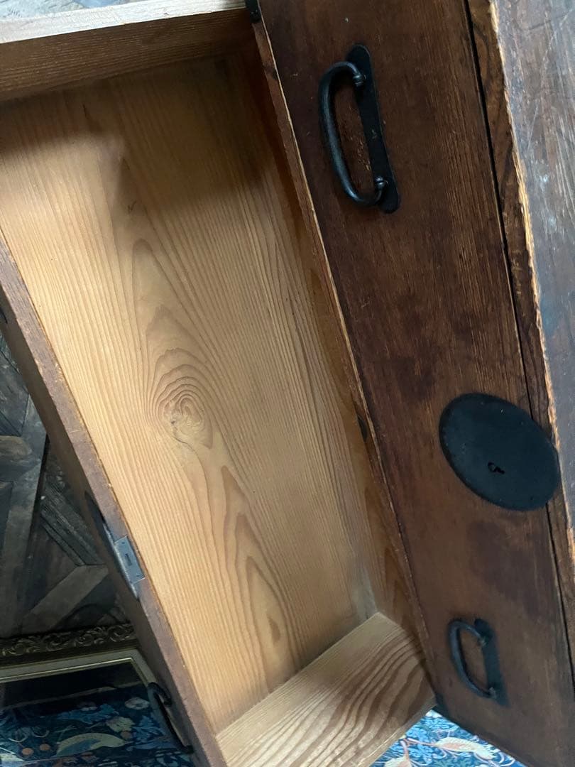 和箪笥 昭和レトロ 当時物 インテリア 年代物 鉄金具 アンティーク ビンテージ