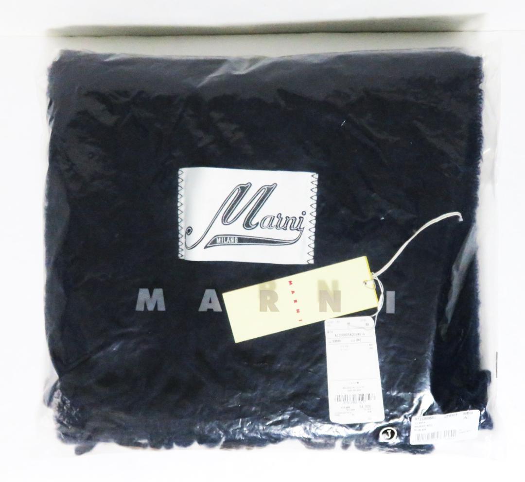 定価5.9万 新品 MARNI アルパカ マフラー ネイビー イタリア製 マルニ
