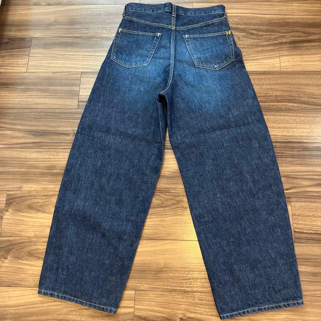 HERITANOVUM ダークブルー ワイドレッグデニム