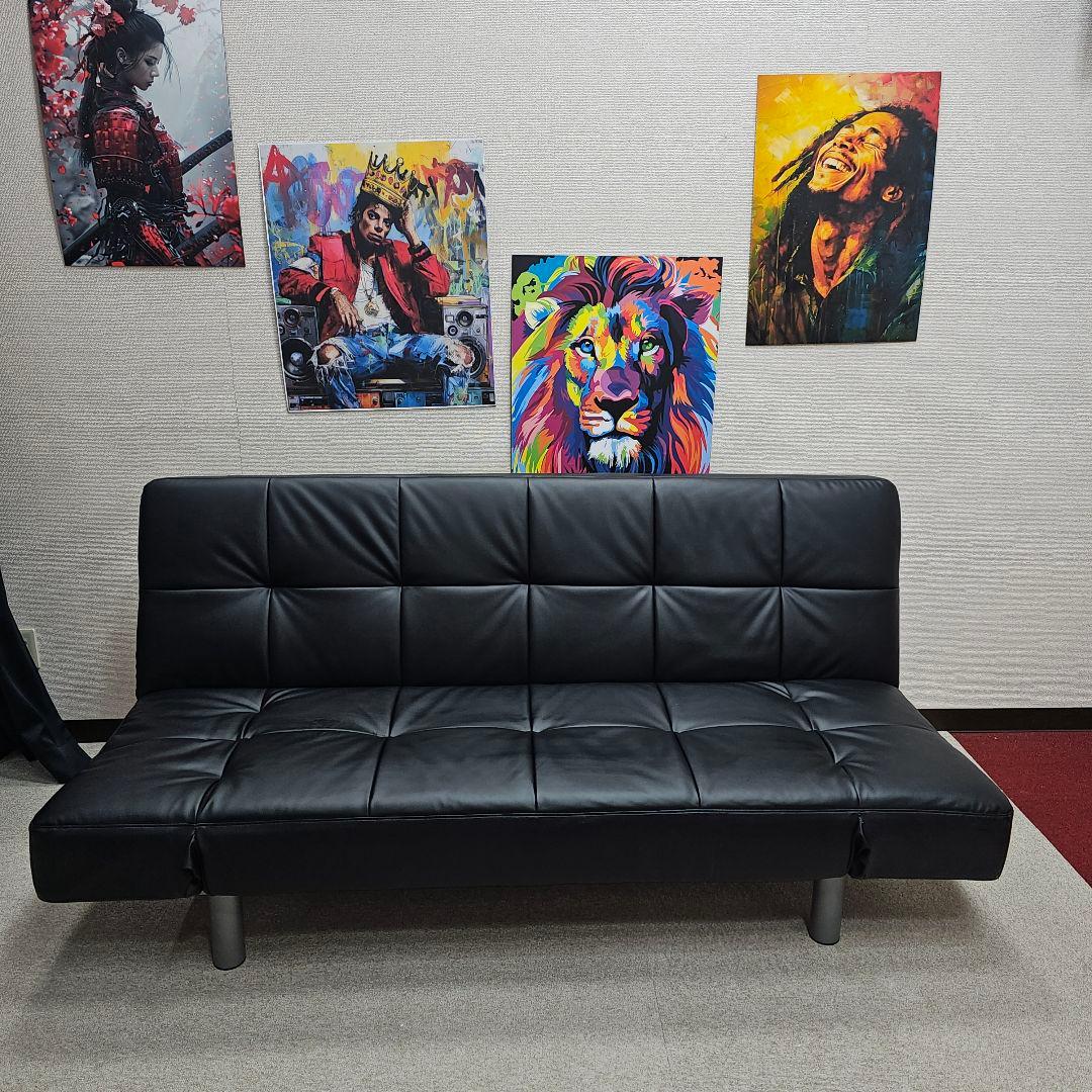 ソファベッド/ブラック/東京23区内送料無料