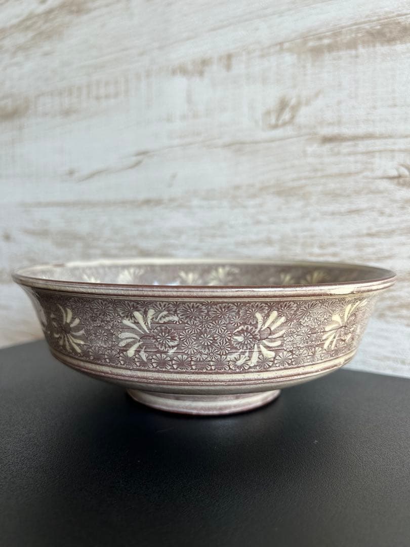 森里陶楽 平安陶楽 紫三島 鉢 菓子器 三島手 希少 象嵌 作家さん