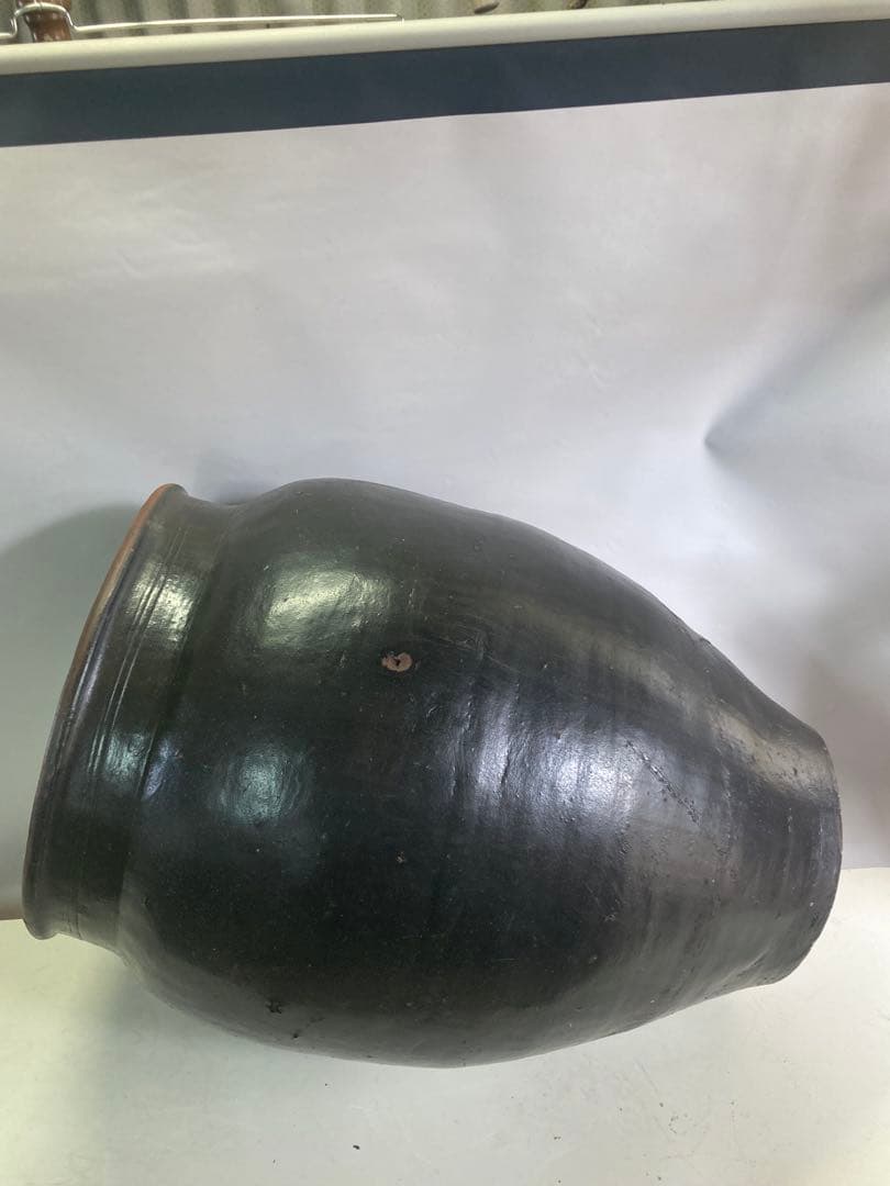 訳あり。大型時代物 大瓶。睡蓮鉢 メダカ鉢 古民具 アンティーク 高67cm。