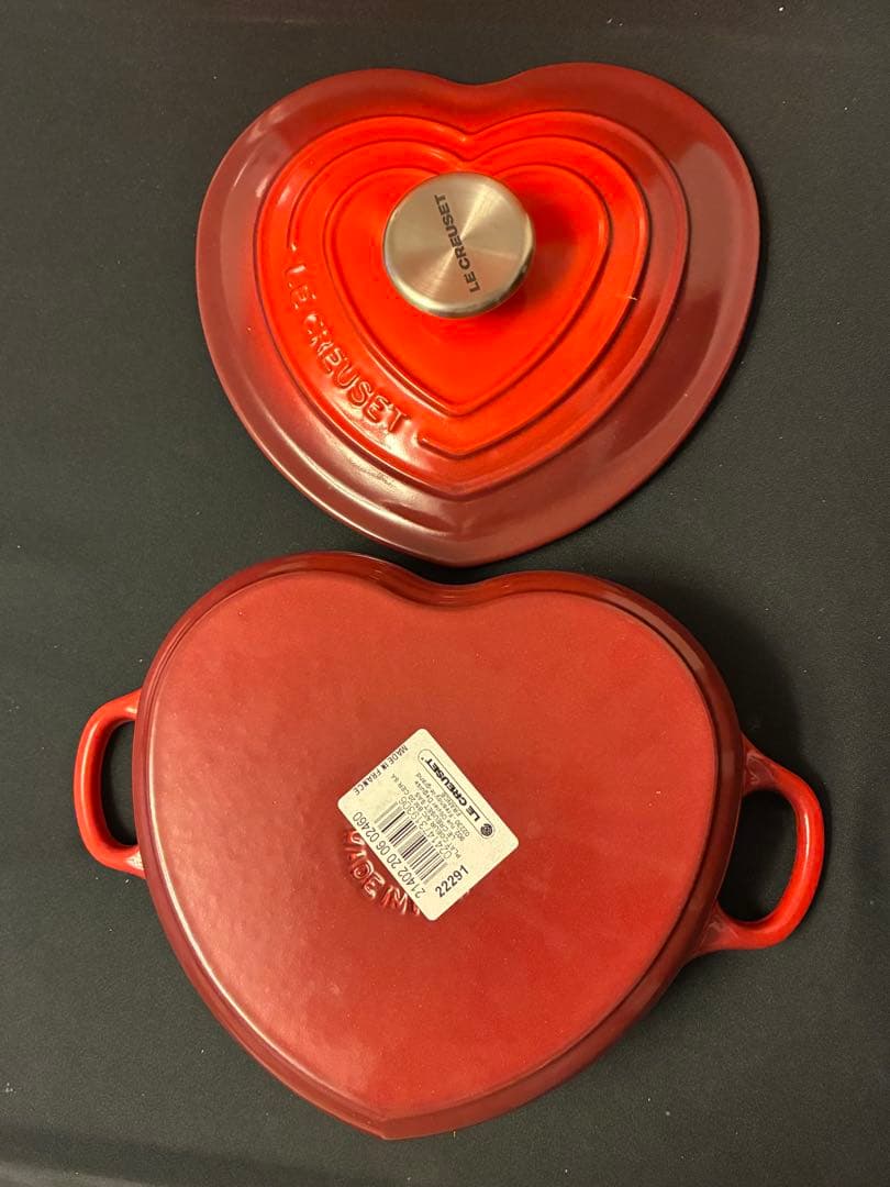 ル・クルーゼ　ダムール・ディッシュ・ループ　赤　未使用