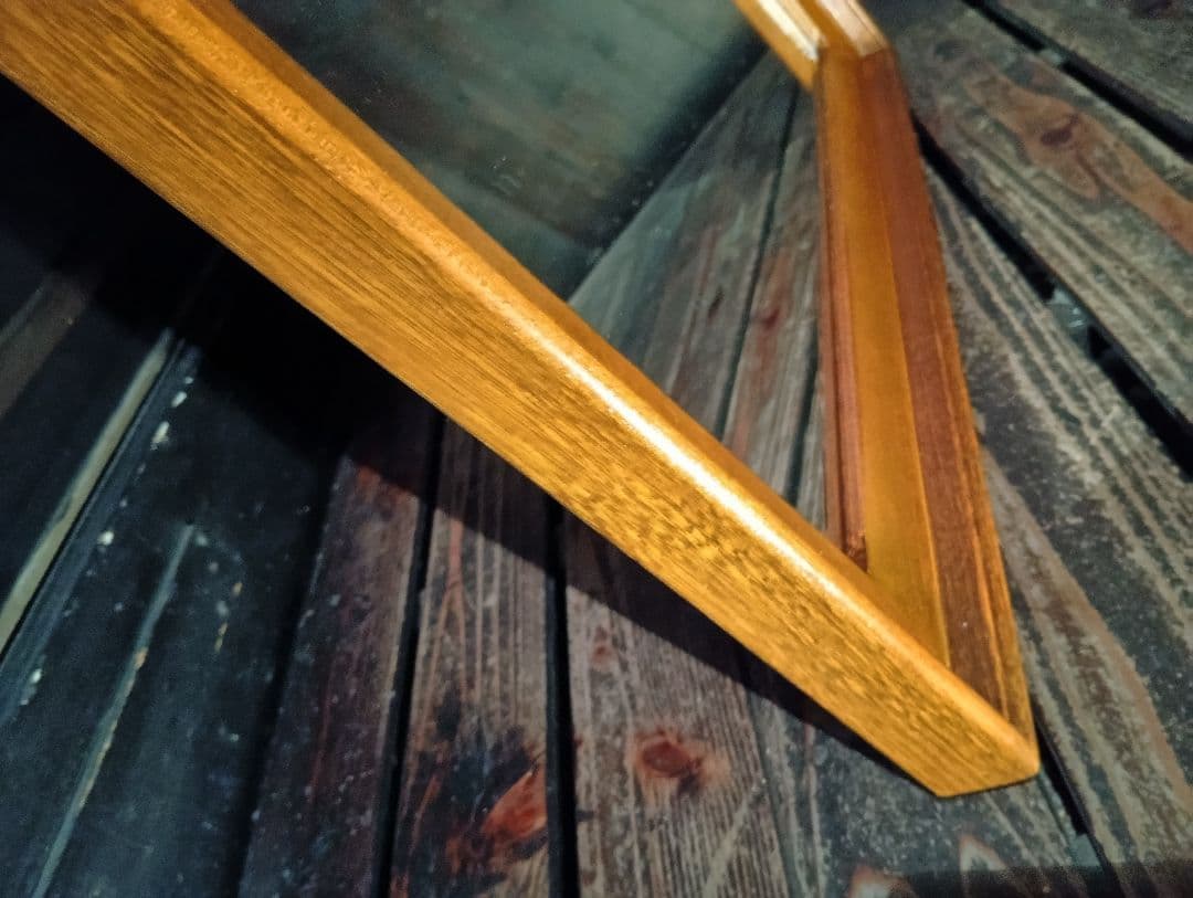 1970's　ビンテージ　デンマーク　チーク　無垢材　ウォールミラー　全身鏡