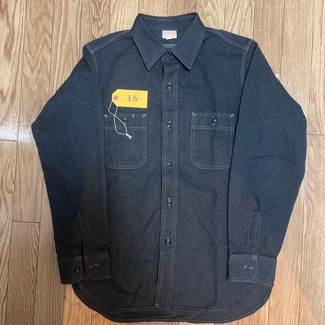 トップス atlast&co COVERT WORK SHIRT GRAY LOT396