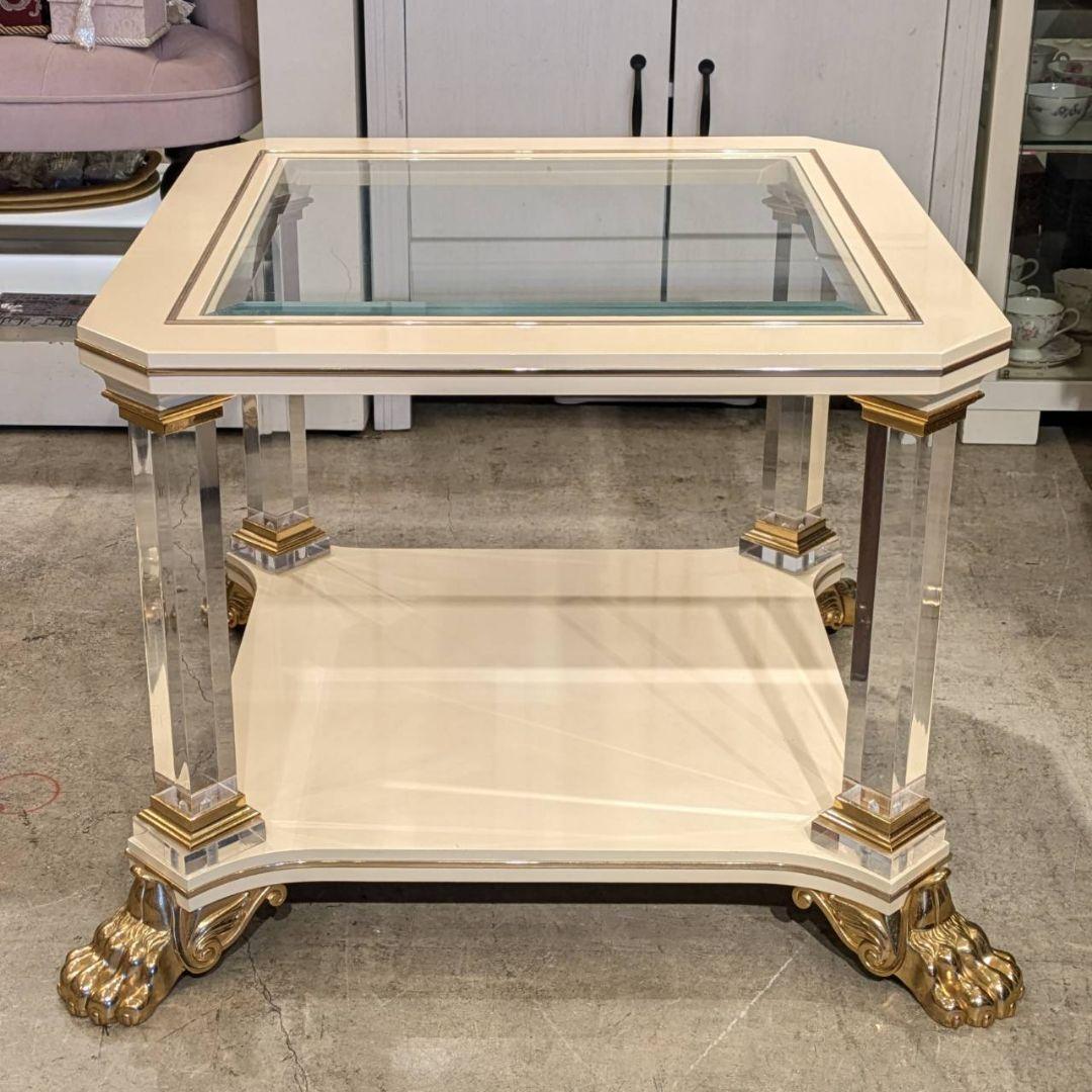 1【高級45万】 イタリア センターテーブル エレガント 猫脚 テーブル 小