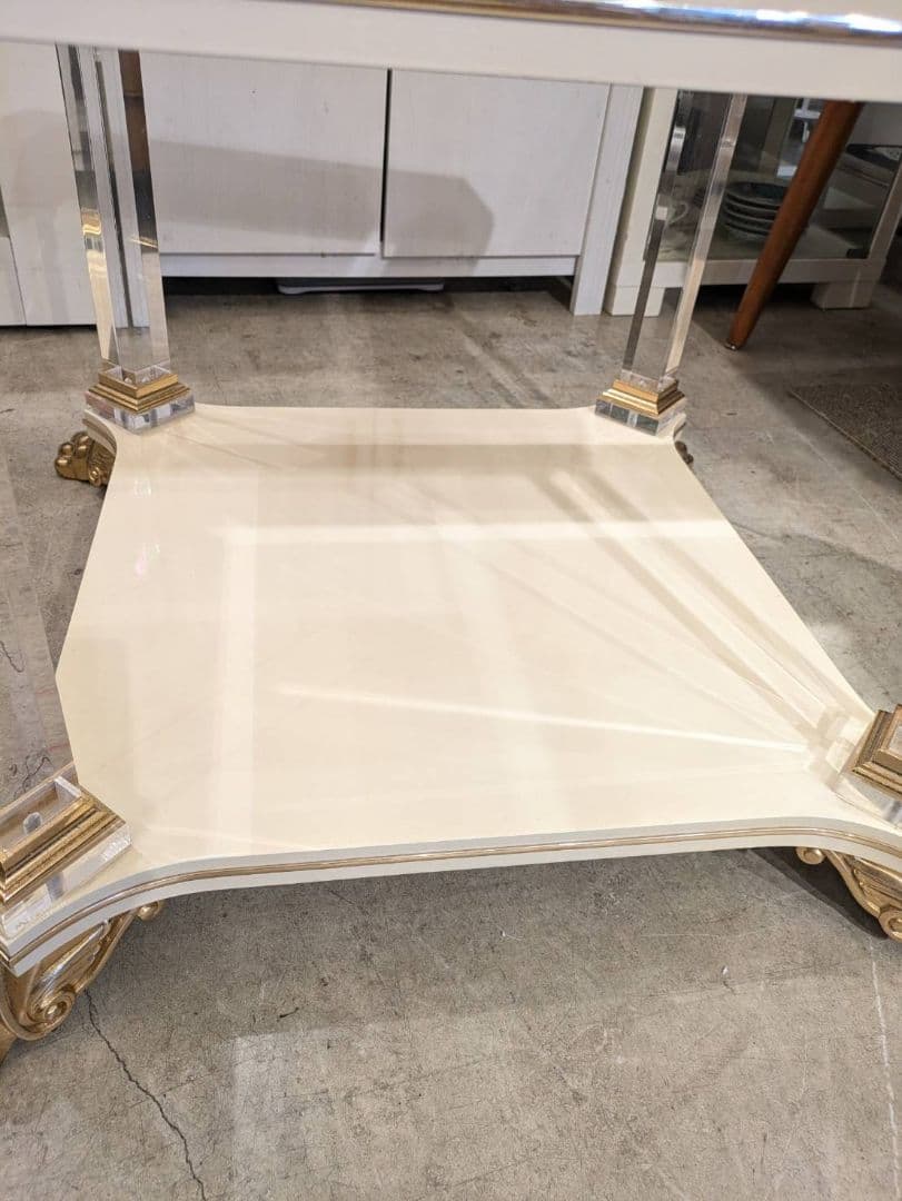 1【高級45万】 イタリア センターテーブル エレガント 猫脚 テーブル 小