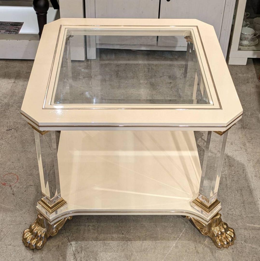 1【高級45万】 イタリア センターテーブル エレガント 猫脚 テーブル 小