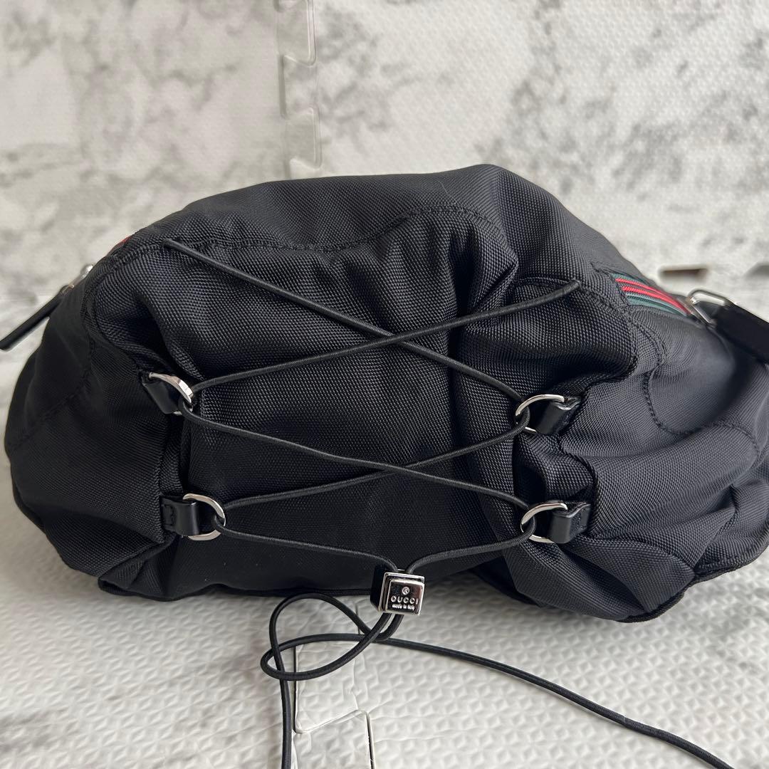 極美品✨グッチ ボディバッグ キャンバス シェリーライン ブラック Y2K