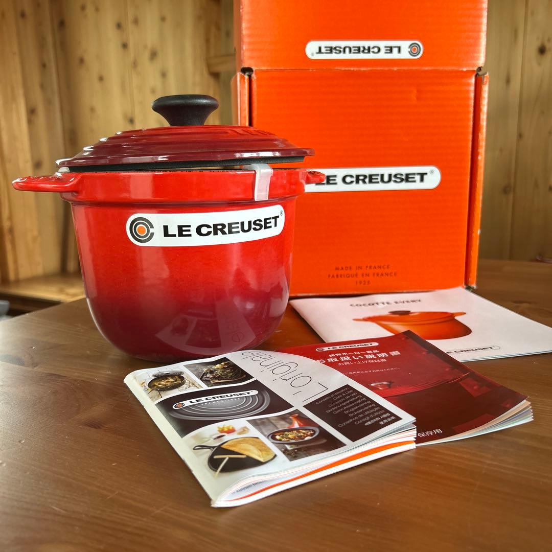 【新品未使用】　ル・クルーゼ ココットエブリィ18cm チェリーレッド