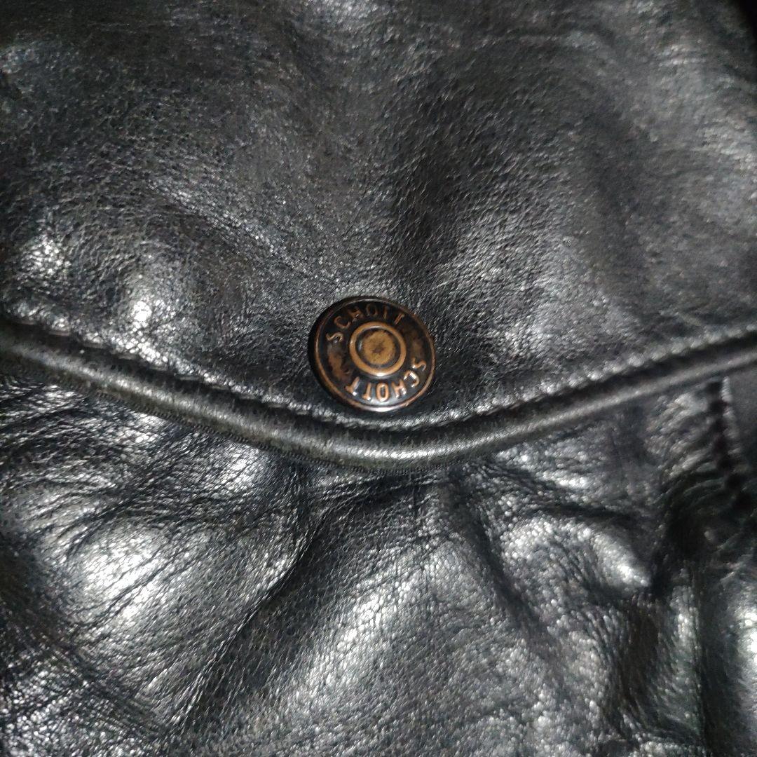 完品人気黒Schott１８４SMフライトジャケット３８ ダメでも対応有！