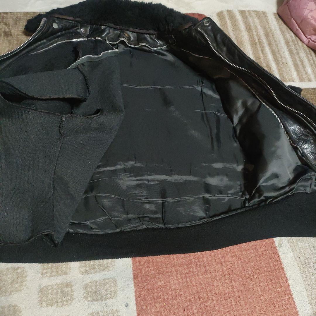 完品人気黒Schott１８４SMフライトジャケット３８ ダメでも対応有！
