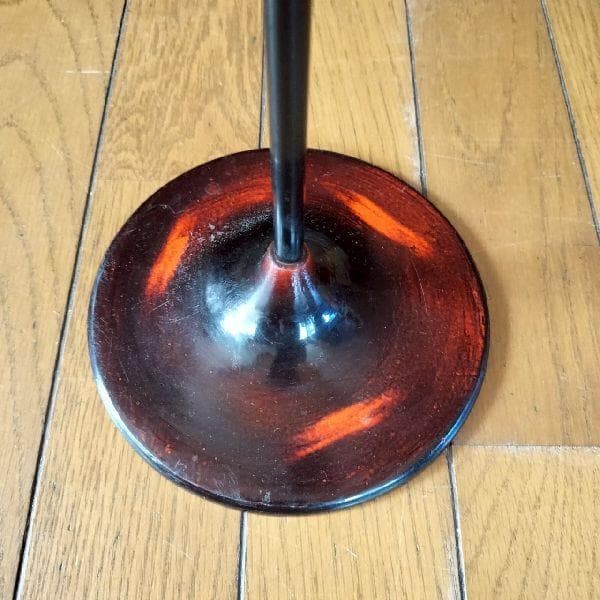 ヴィンテージ 変形花器 金属 漆 大型 花瓶 花器 和モダン フラワーベース