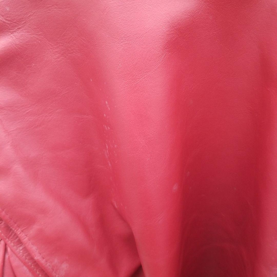 Schott 赤 レザー ライダースジャケット　641 XL