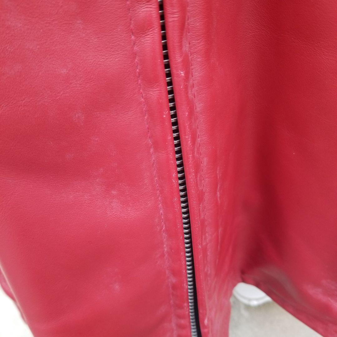 Schott 赤 レザー ライダースジャケット　641 XL