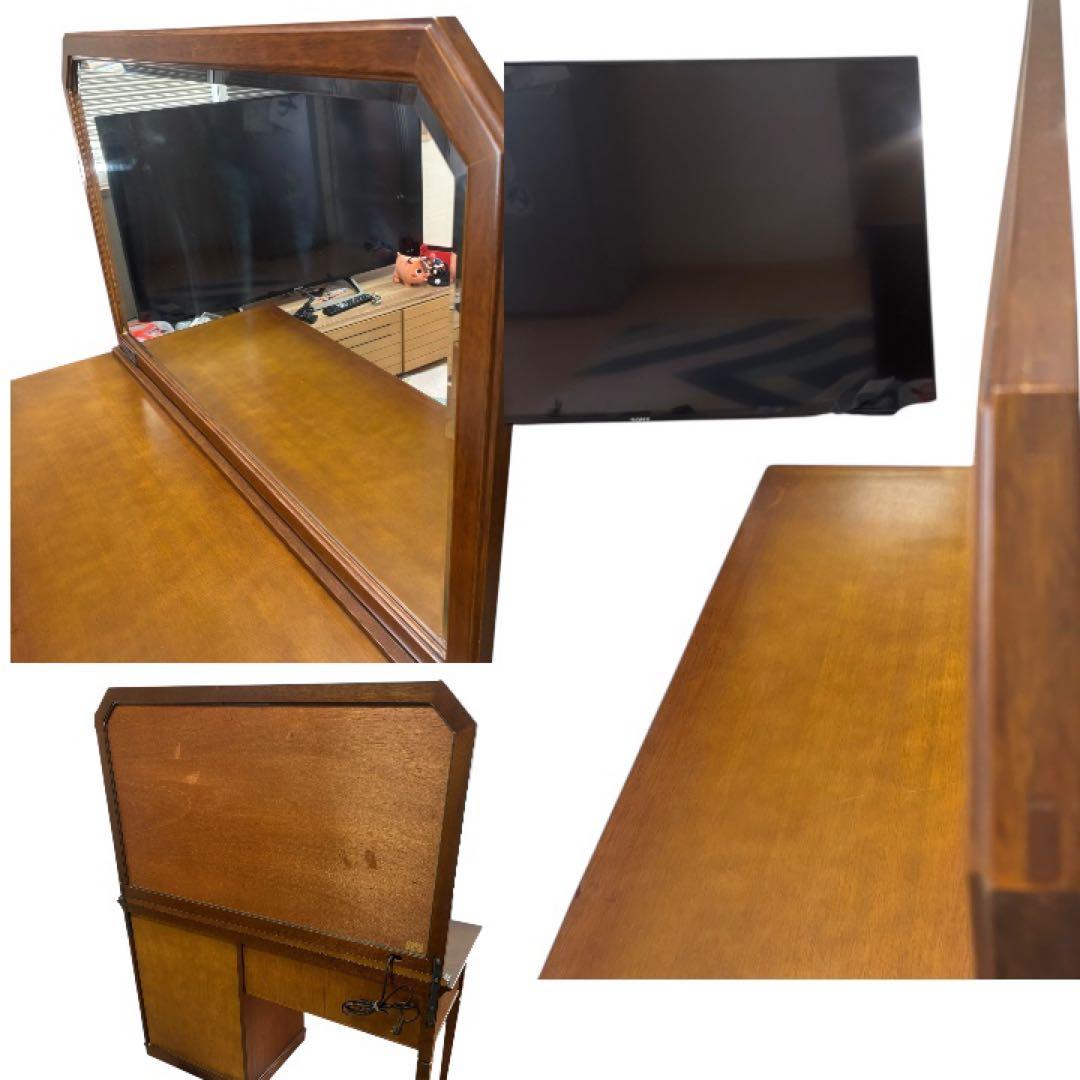 美品　maruni マルニ木工 ドレッサー 鏡台 天然木 レトロ 鏡台 高級家具