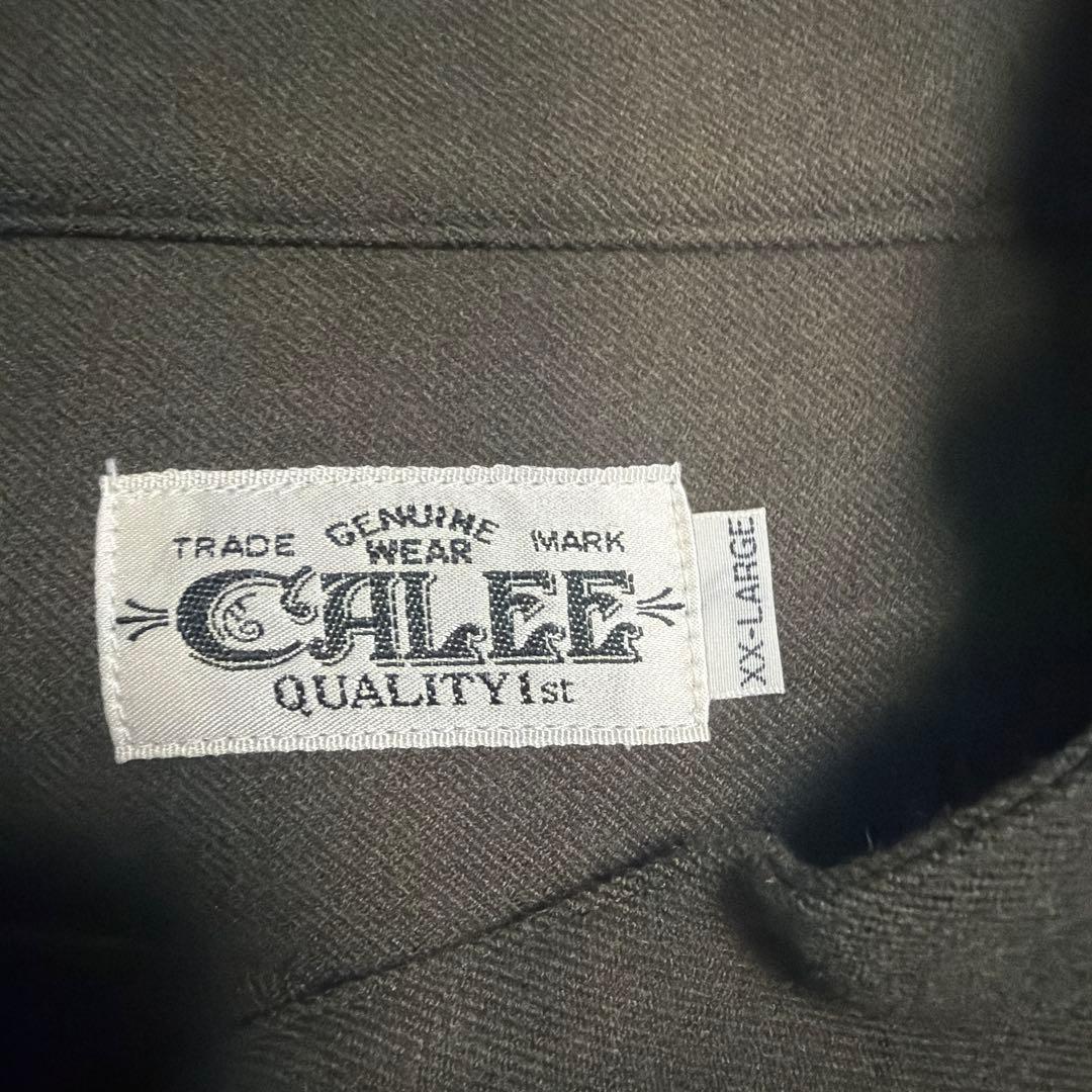 美品CALEE スタンドカラー厚手　長袖シャツ XXL