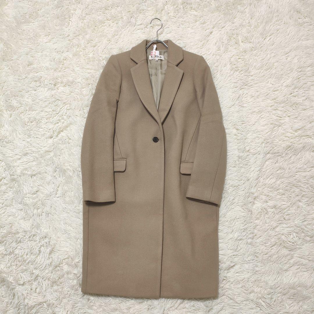 【人気商品】ENFOLD メルトンテーラーコクーンコート キャメル サイズ38