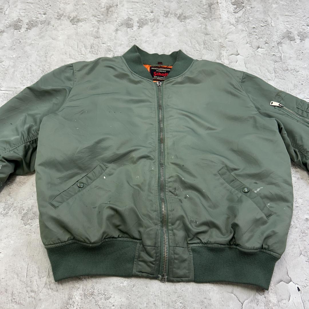 E*y様 Schott　ショット　MA-1　フライトジャケット　古着　グリーン