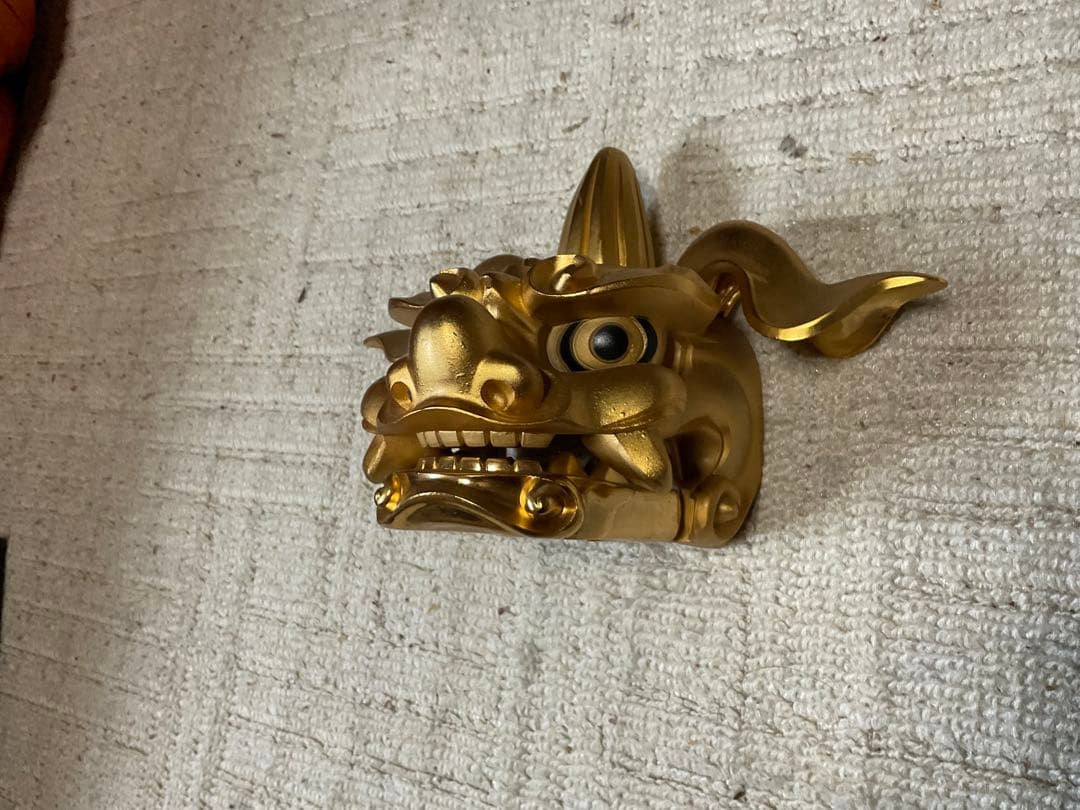 金の越後獅子　【24k GP 口が大きく開きます　ケース無し　現状渡し】。