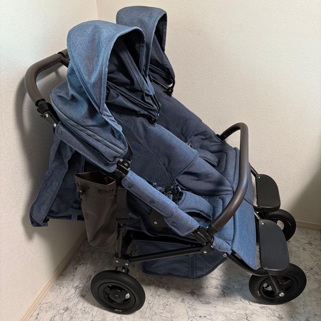 美品✨エアバギー ココダブルEX フロムバース 二人乗りベビーカー 双子ベビーカ