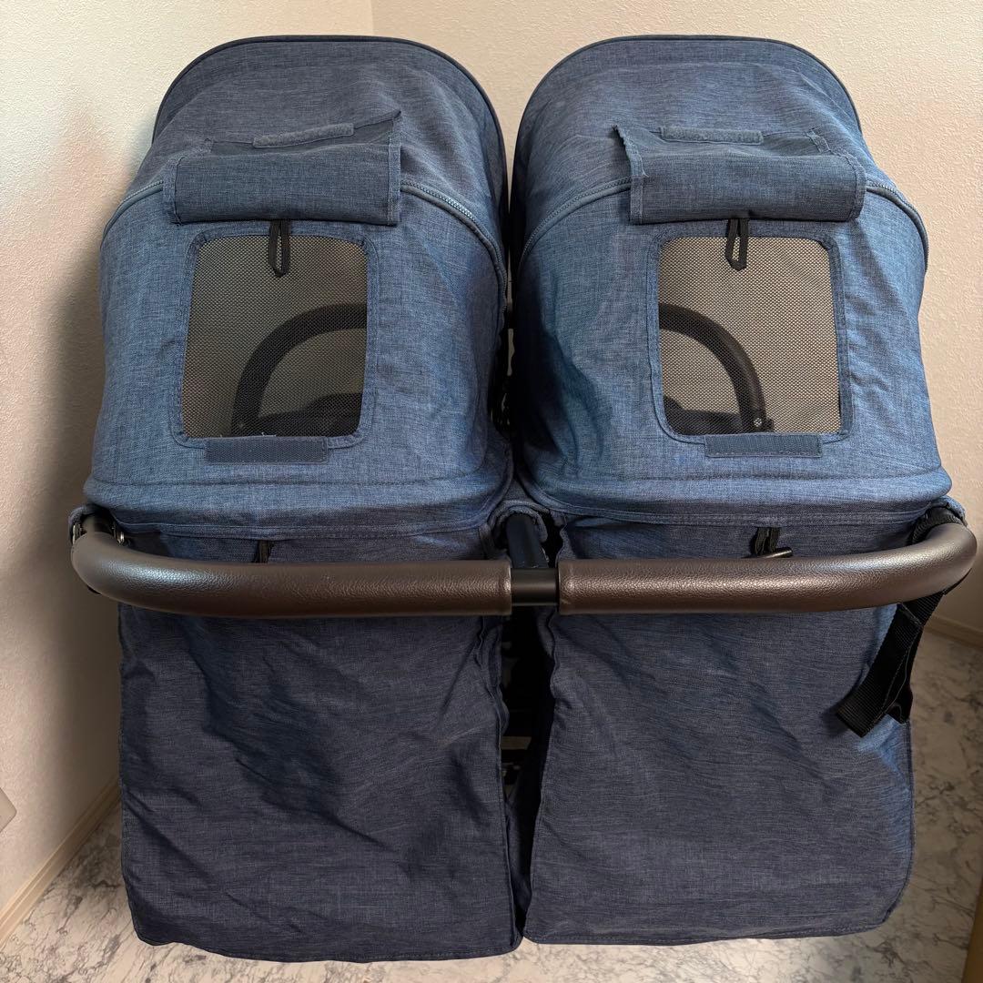 美品✨エアバギー ココダブルEX フロムバース 二人乗りベビーカー 双子ベビーカ