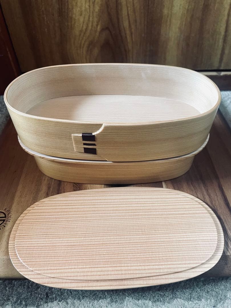 栗久　曲げわっぱ　新品未使用品　元箱有り