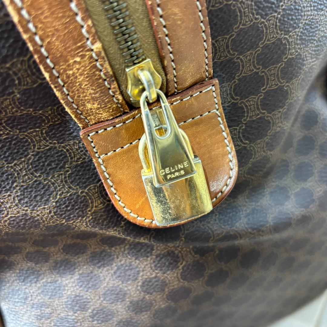 CELINE セリーヌ マカダム　レザー　ボストンバッグ　2WAYバッグ