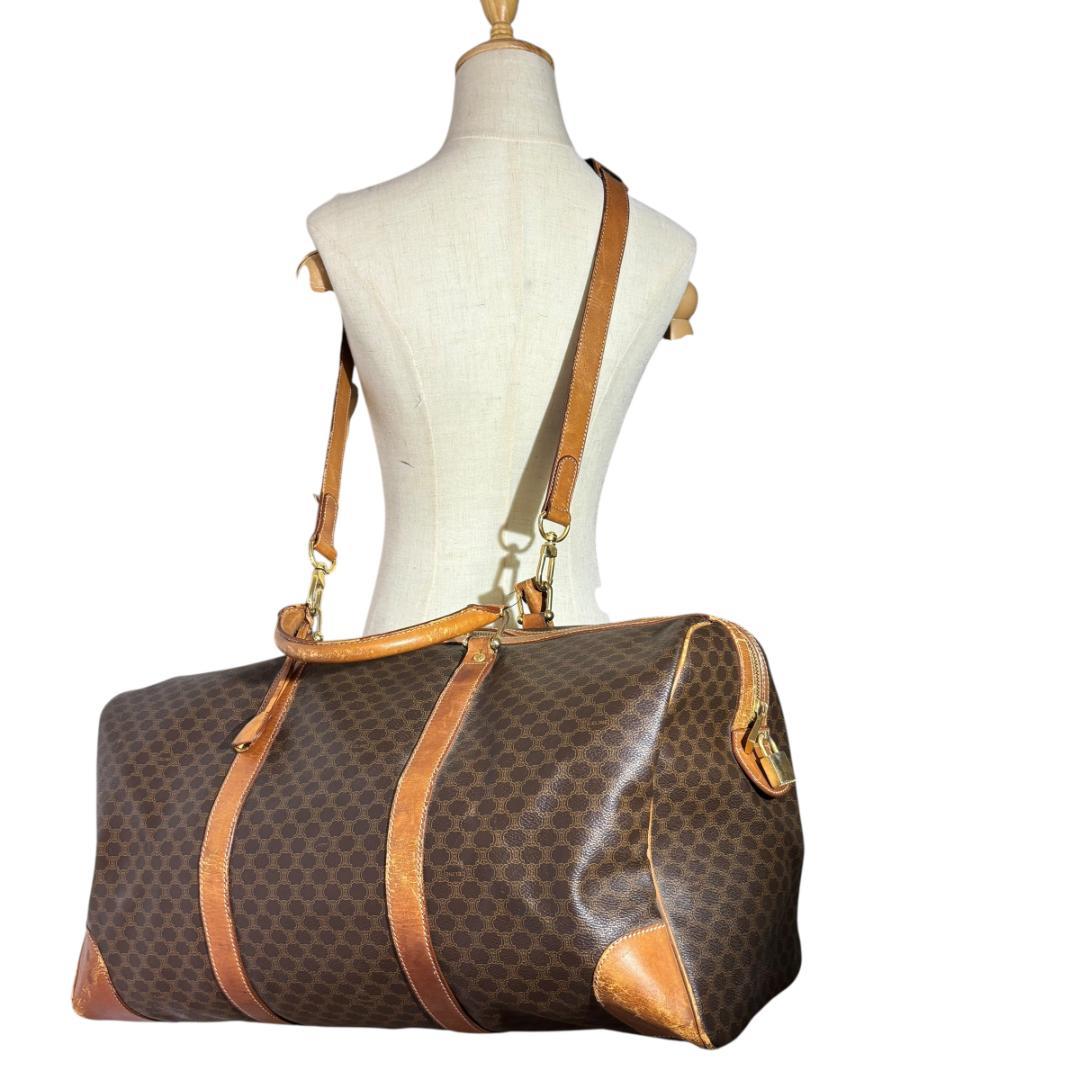 CELINE セリーヌ マカダム　レザー　ボストンバッグ　2WAYバッグ