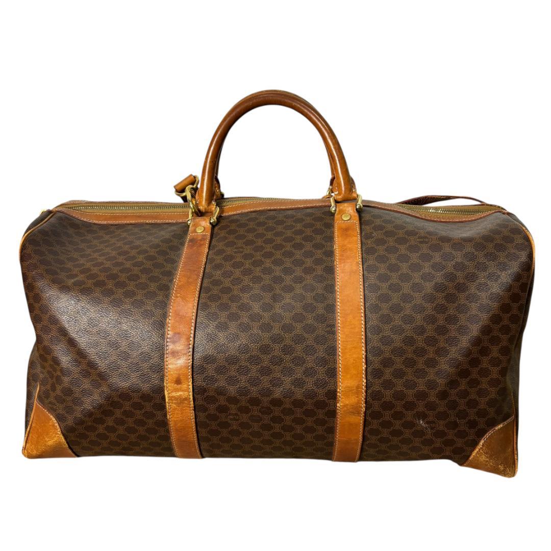 CELINE セリーヌ マカダム　レザー　ボストンバッグ　2WAYバッグ