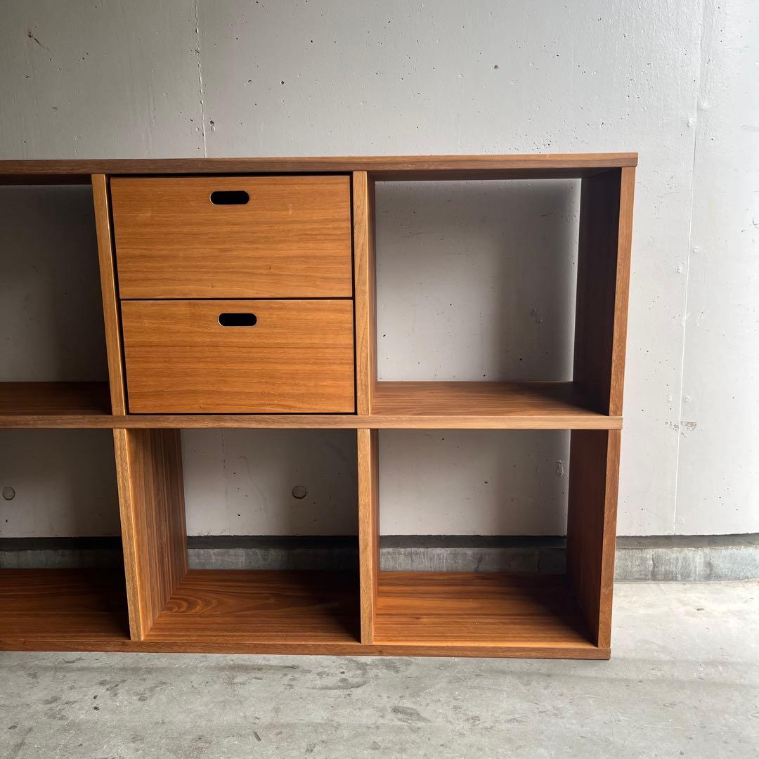 azushu★無印スタッキングシェルフセット・５段×3列ウォールナット材