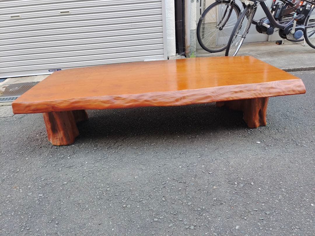 屋久杉 一枚板 極上木目 天然木総無垢 良質木目 座卓 ローテーブル 座敷机
