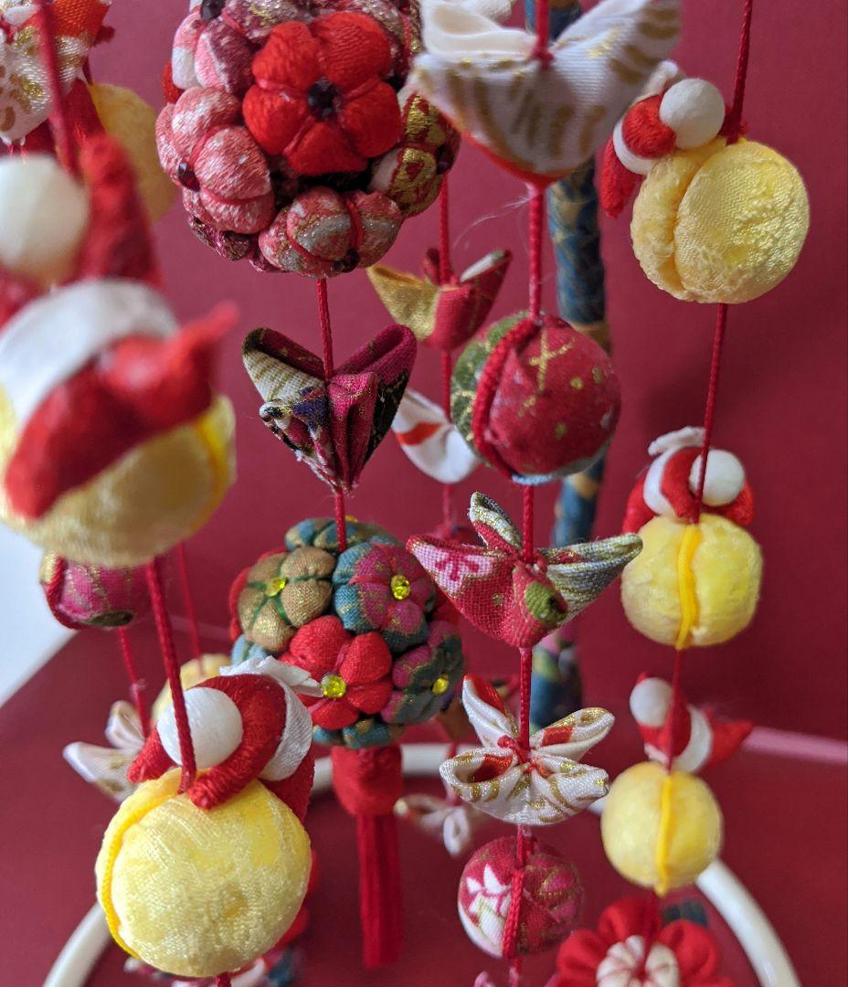 ひな祭り 吊るし飾り 赤と黄色