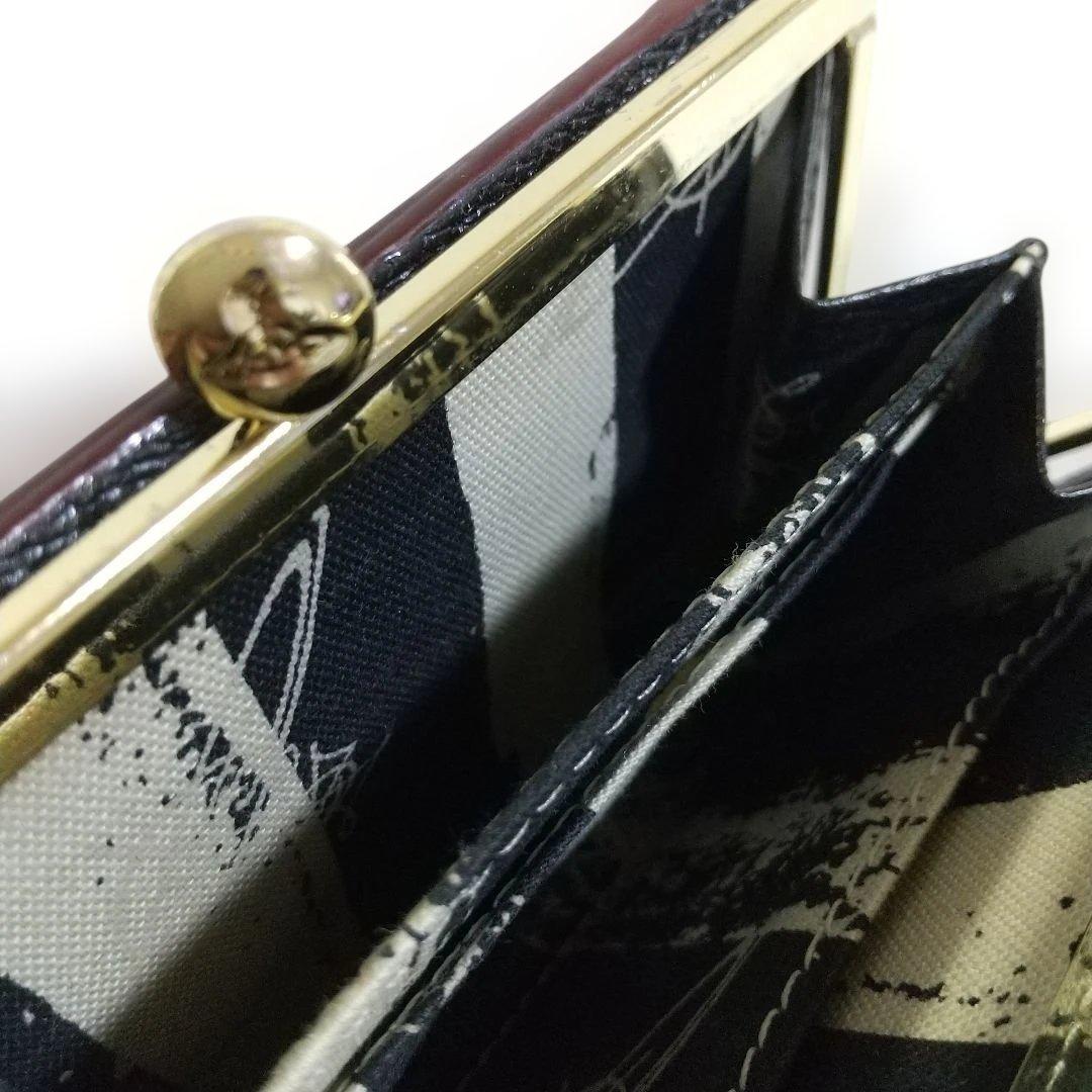 極美品　ヴィヴィアンウエストウッド 三つ折り財布 がま口 オーブ レザー 黒