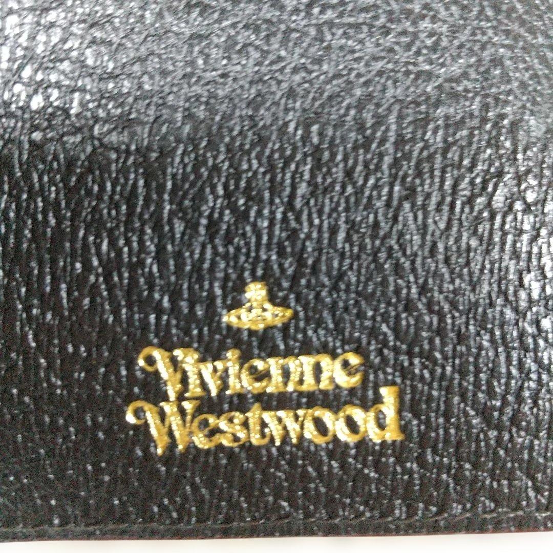 極美品　ヴィヴィアンウエストウッド 三つ折り財布 がま口 オーブ レザー 黒