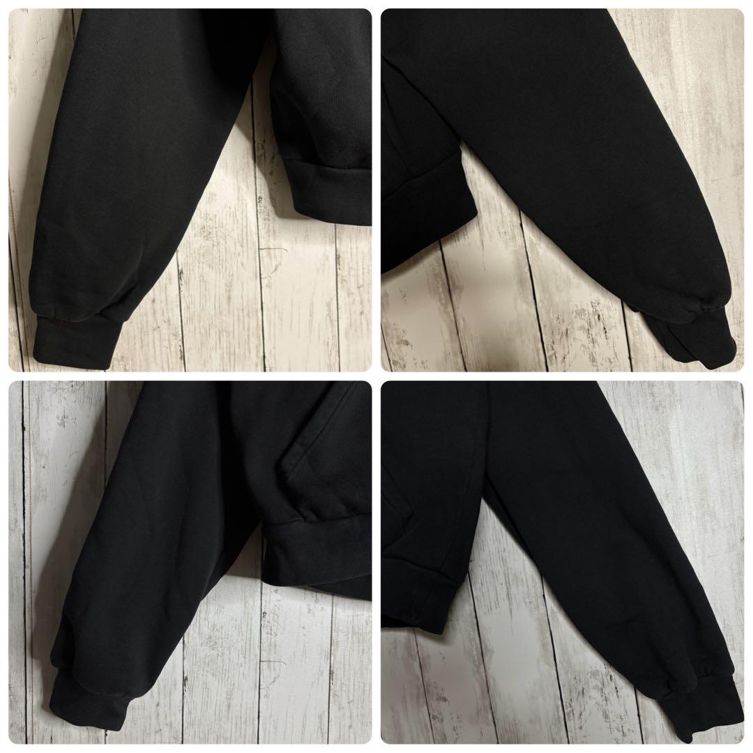 【最高デザイン】バレンシアガ パーカー フーディ 赤ロゴ 黒 Lサイズ