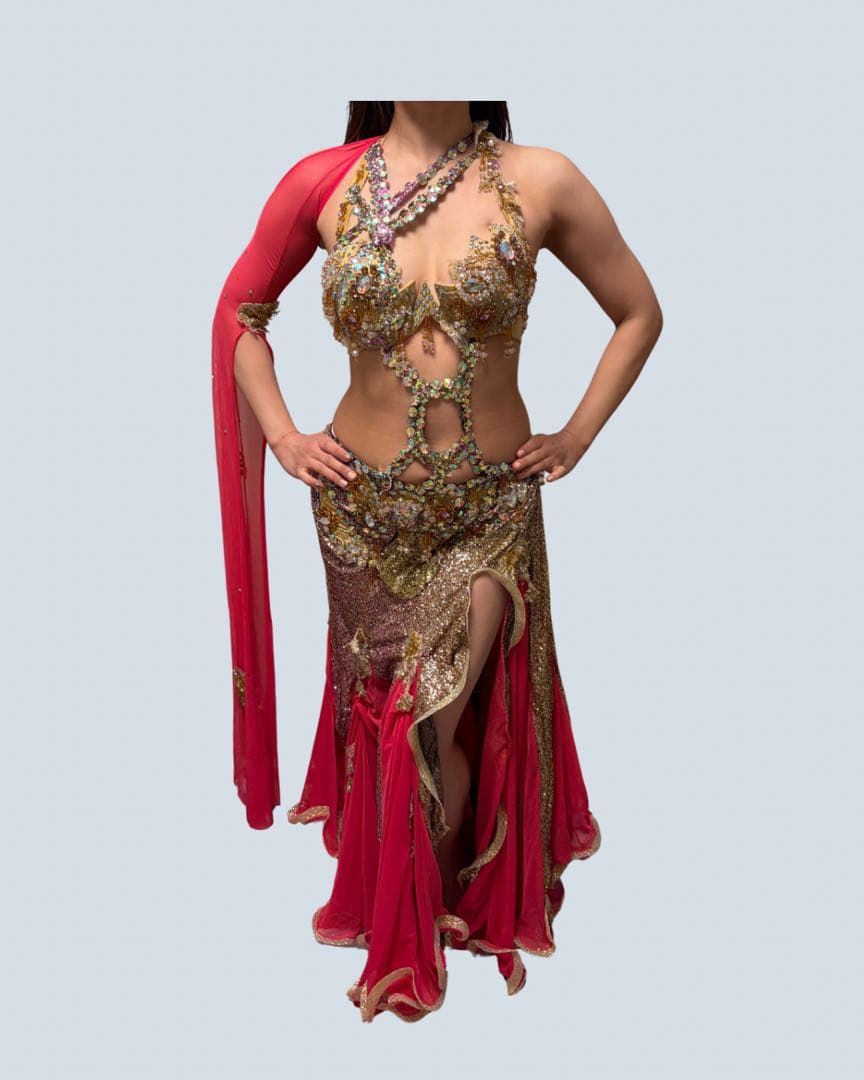 【売り切り！】ベリーダンス衣装ピンク