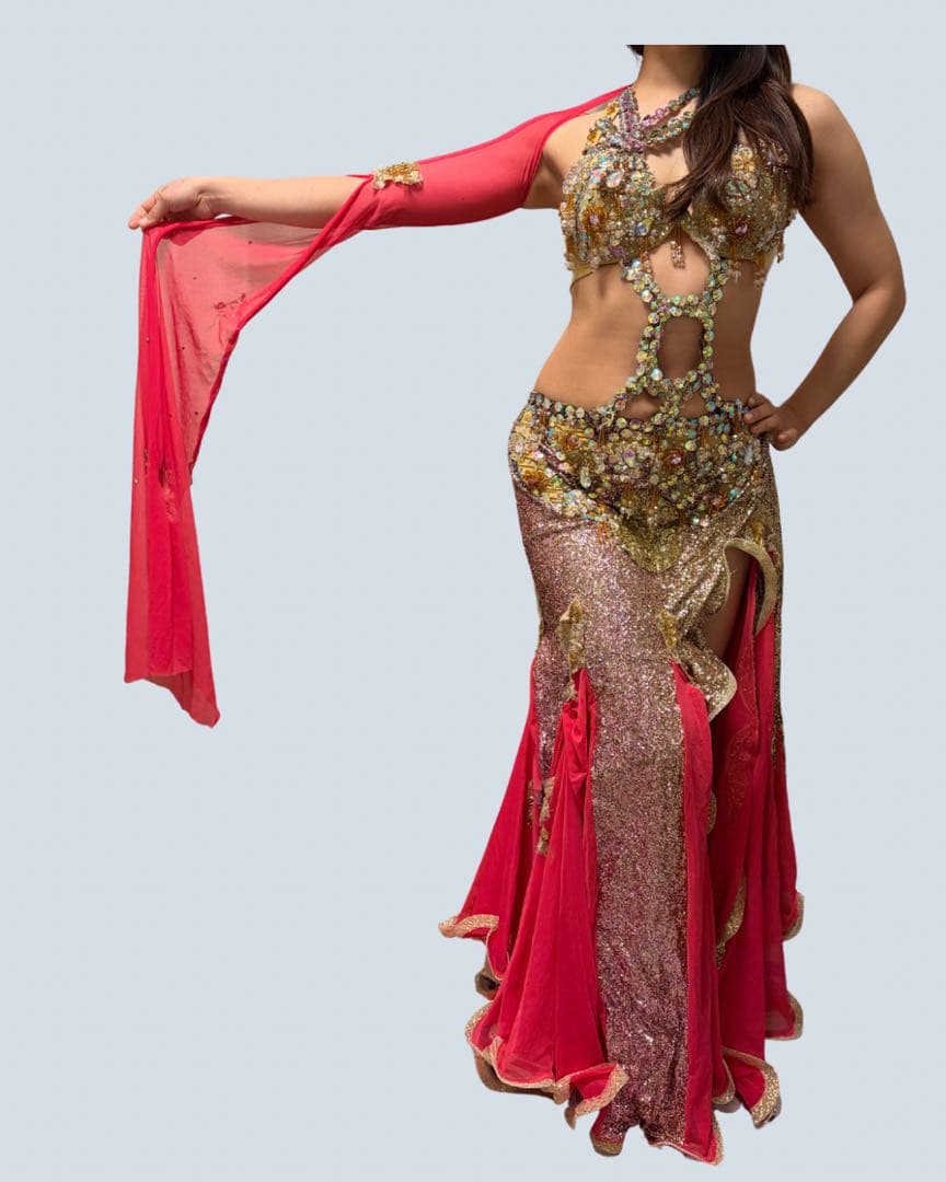 【売り切り！】ベリーダンス衣装ピンク