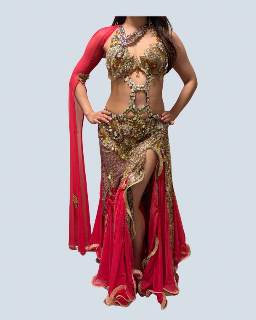 【売り切り！】ベリーダンス衣装ピンク