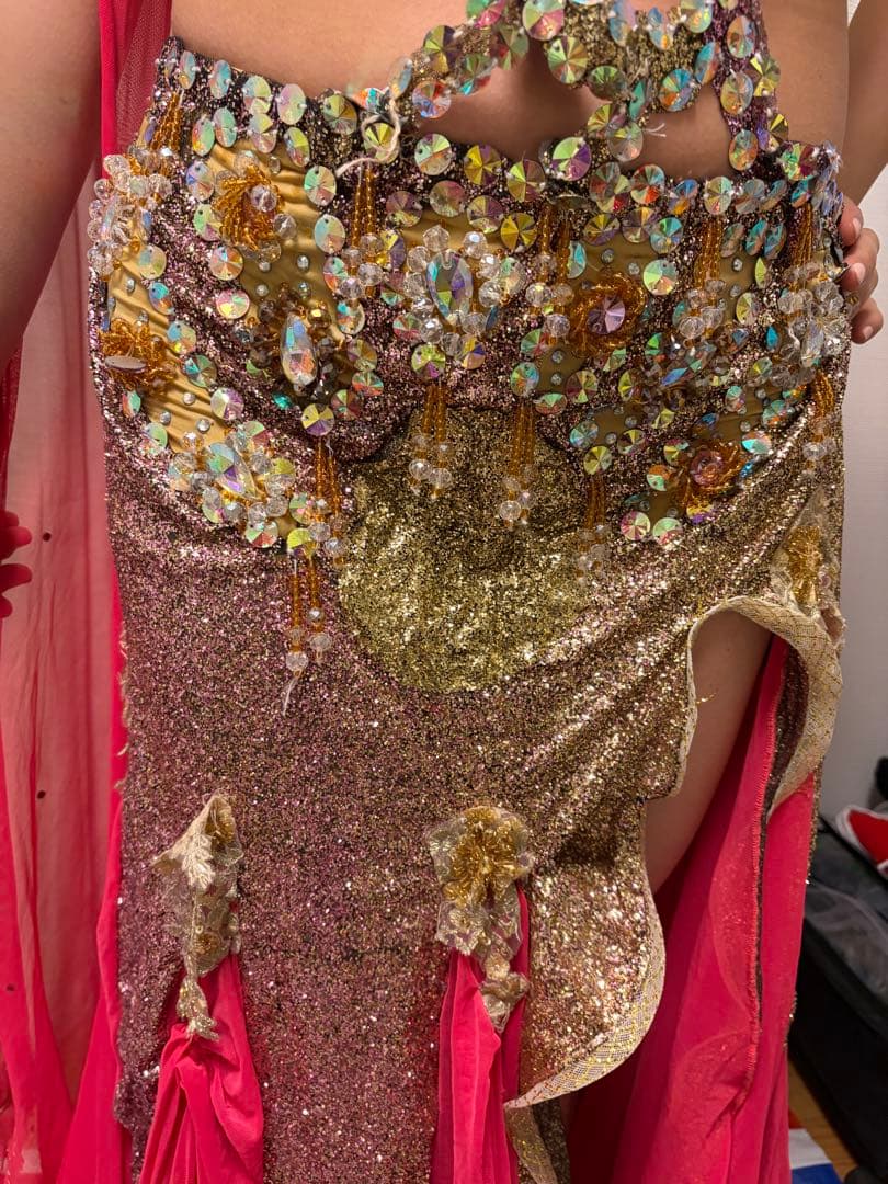 【売り切り！】ベリーダンス衣装ピンク