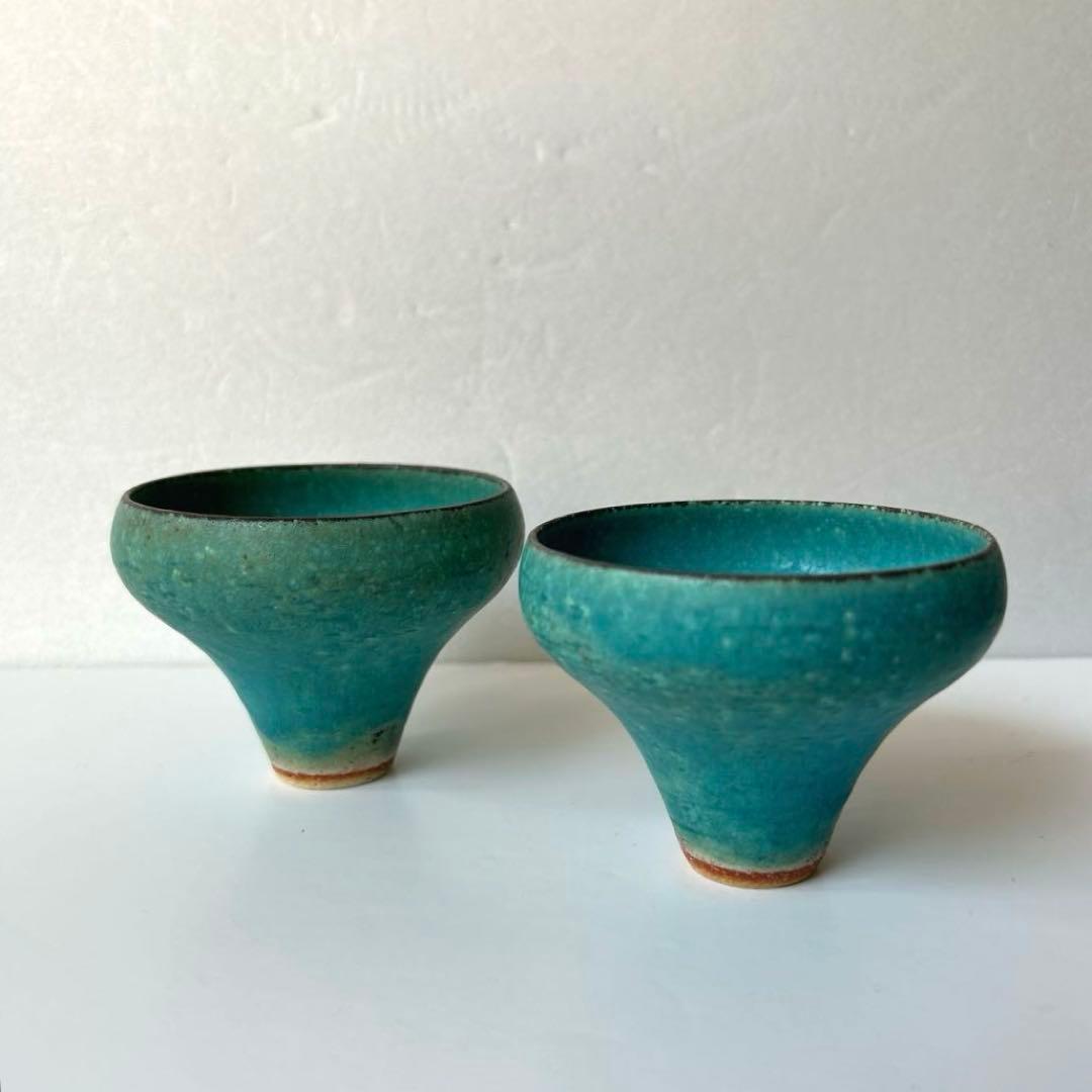 鈴木麻起子さん　ターキッシュ（ターコイズブルー）カップ　2個