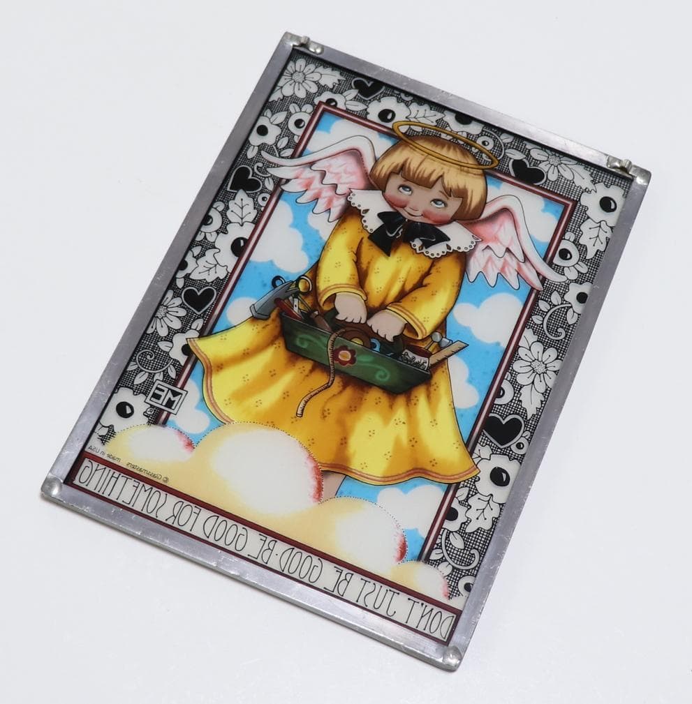 メアリー・エンゲルブライト ヴィンテージ ステンドグラス 女の子の天使