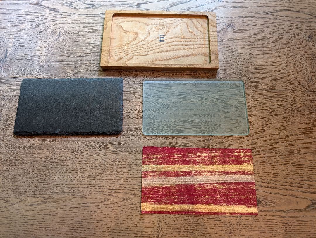 スレートプレート＋ガラスプレート＋ 別注木枠 ５組