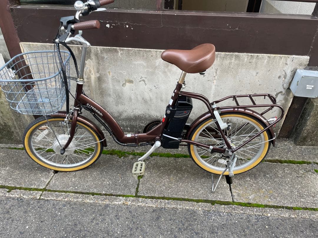 ブラウン 電動アシスト自転車 シティタイプ